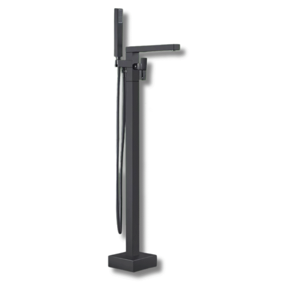 Mitigeur baignoire îlot finition noir mat contemporain
