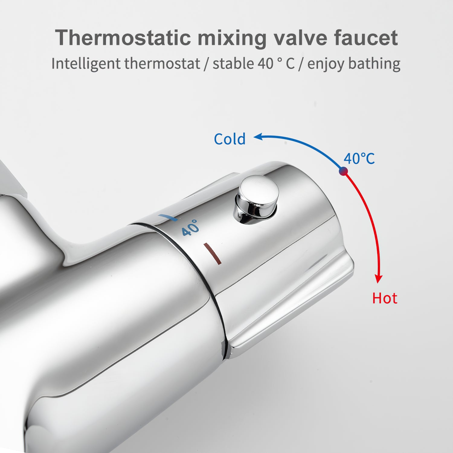 Système de douche séparable avec colonne sans robinetterie et mitigeur thermostatique cascade – Image 17