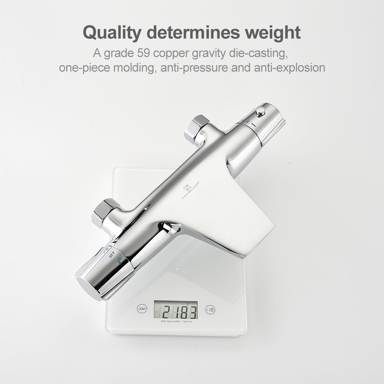 Système de douche séparable avec colonne sans robinetterie et mitigeur thermostatique cascade – Image 15