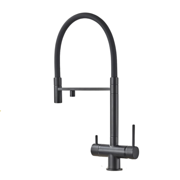 Robinet mitigeur cuisine 3 voies avec douchette flexible