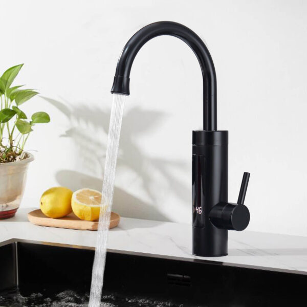 Robinet de cuisine électrique instantané 230V avec chauffe-eau intégré pivotant 360°