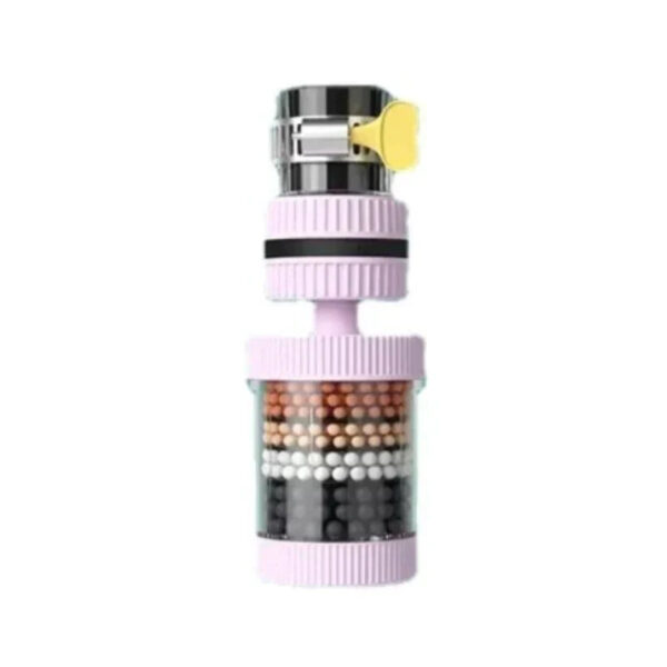 Embout filtrant pour robinet de cuisine finition rose