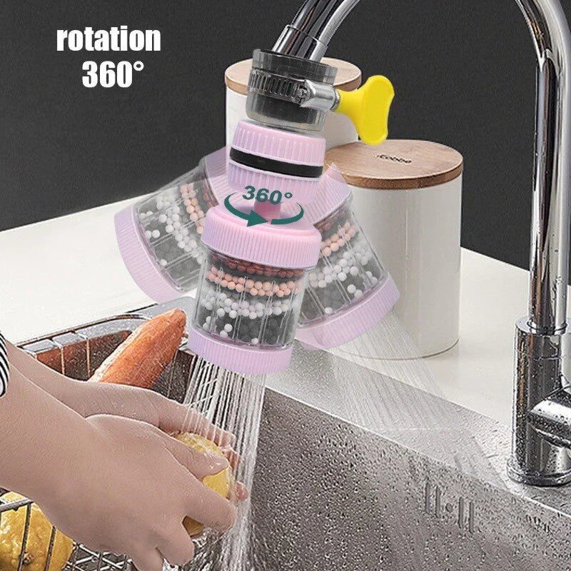 Embout filtrant pour robinet de cuisine finition rose – Image 3