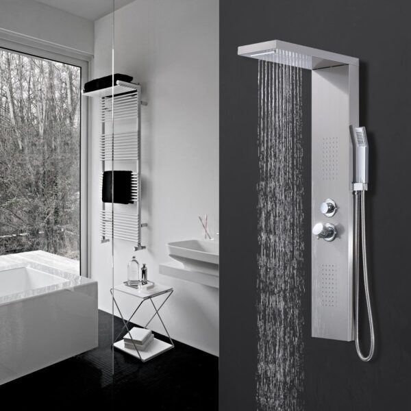 Ensemble de douche à effet pluie multifonctions avec douchette et kit complet cascade massage